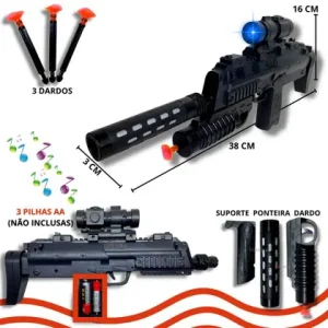 Laser-equipped rifle Launcher with Sound, Light, and Movement -  (2050-4 )