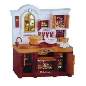 Classic Brown Country  Kitchen Set for Baby Girls with Light and Sound (SY2097B )