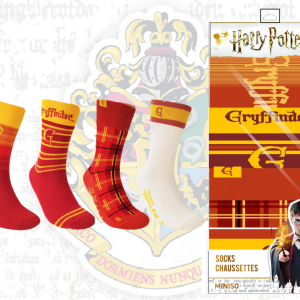 Miniso Harry Potter 4 Pairs Crew Socks in Box (Gryffindor).