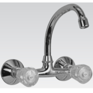 Faisal Sanitary 521 Sink Mixer Medium Neck Deluxe Range Chrome