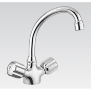Faisal Sanitary 514 Basin Mixer Medium Neck Deluxe Range Chrome