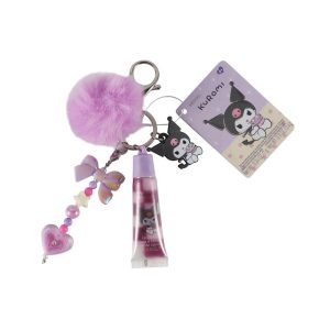 Miniso Kuromi Lip Gloss Keychain & Beaded String.