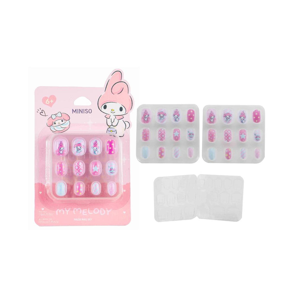 Miniso My Melody Blue False Nails with Jelly Adhesive Tabs.