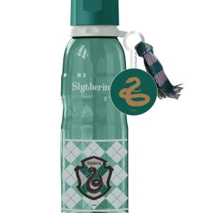 Miniso Harry Potter Plastic Bottle with Straw, Capacity: 750mL, Color: Green.