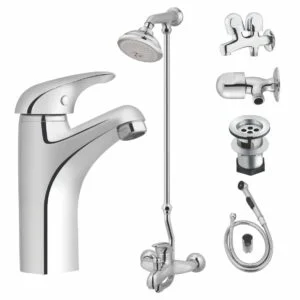 Bath Set Complete 8 Pieces Aqua Series 3607: