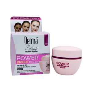 Derma Shine Power Bright Cream Vitamin B3 Night Cream, For Even Toned Skin, 50 g.