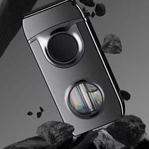 Gas Torch Lighter Powerful Straight Blue and Red Flame Touch Screen Windproof Cigar Lighter