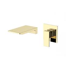 Faisal Sanitary 589 Gold Single Lever Concealed For Toilet Shower Square (Hot, Cold) Deluxe Range