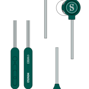 Miniso Harry Potter Type-C in-Ear Earphones Model: PA372C, Color: Green, Red, Yellow, Blue.