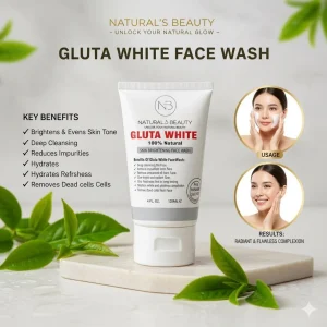 Naturals Beauty Gluta White Face Wash 120ML: