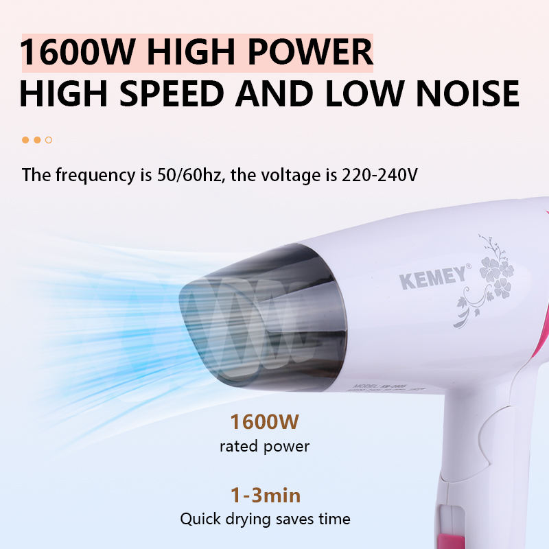 KEMEY Electric Foldable Hair Dryer | KM-2605 - Image 5