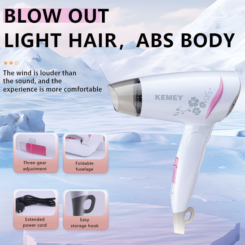 KEMEY Electric Foldable Hair Dryer | KM-2605 - Image 6