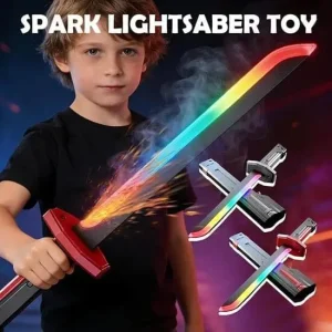 Kids Sparkblade Led Battle Sword With Smoke & Spark Effect