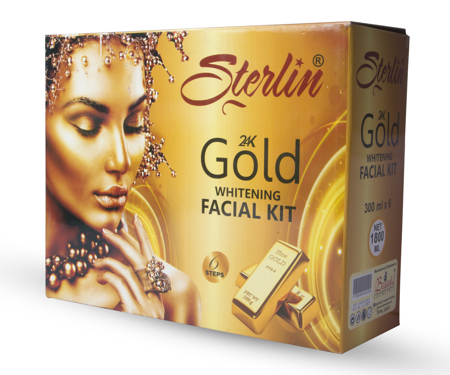 Sterlin 24k Gold Facial Kit 300ML: - Image 2