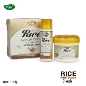 Kojic Rice Bleach Cream (300ml Bleach Jar, 120g Accelerator Powder):
