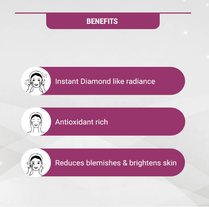 Red Lotus Diamond Facial Kit 7-in-1 Luxury 150ML: - Image 3