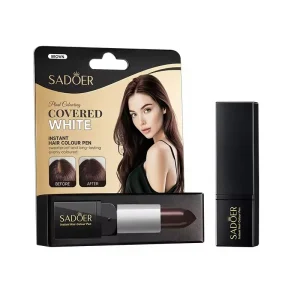 SADOER Instant Hair Color Pen - Temporary Hair Cover - Brown (3.8g)