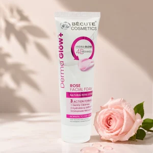 BeCute Derma Glow+ Rose Facial Foam 200ML: