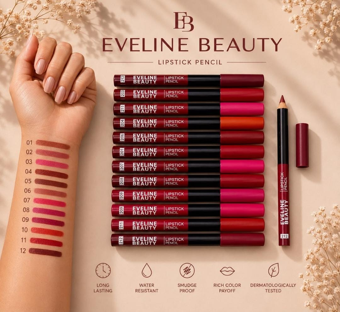 Eveline Beauty Lipstick Pencil 12PCS: