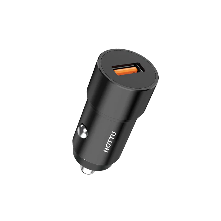 HOTTU CC06 Car Charger – 18W Fast Charging, Qualcomm 3.0 & Metal Body: