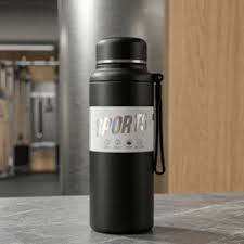 Matte Black Stainless Steel Vacuum Insulated Sports Flask:
