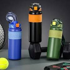 Sporty Thermos Water Bottle 580mL/19.61fl.oz: - Image 4