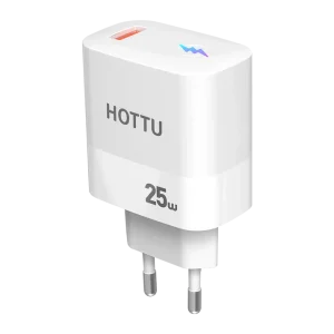 HOTTU FC06 Mobile Wall Charger – 25W Fast Charging, Dual Engine Power & Compact Design