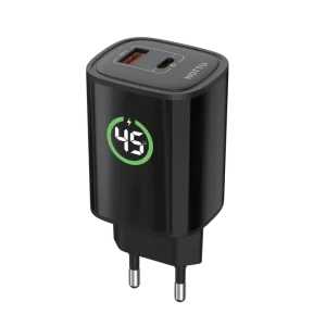 HOTTU FC07 Mobile Wall Charger – 45W Fast Charging, PD + QC3.0 & Smart Digital Display