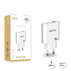 HOTTU FC08 Mobile Wall Charger-PD & USB PORT WALL ADAPTER (FC08) 25W: