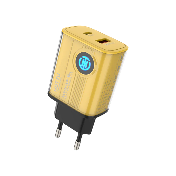 HOTTU FC17 25W Fast Mobile Wall Charger - USB Port, PD & QC3.0, Universal Compatibility