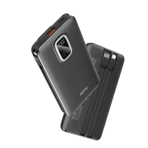 HOTTU HT29 Power Bank – 10000mAh, 22.5W Fast Charging & Built-in Cables (Fusion Series)