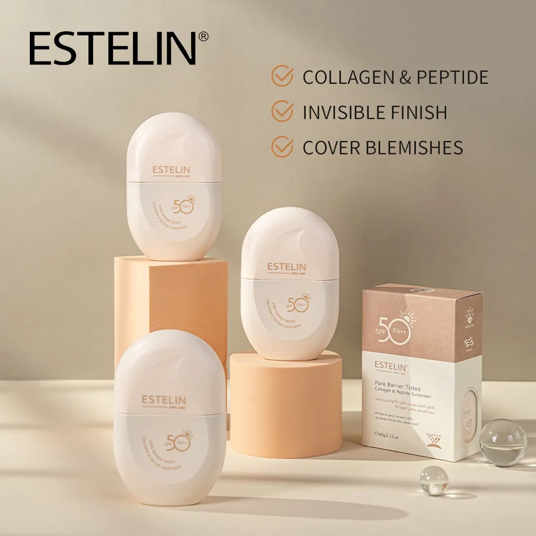 Estelin Pore Barrier Tinted Collagen & Peptide Sunscreen 60g