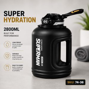 Superman 2800ML Large Capacity Sports Gym Jug from the Fitness Series