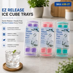 "Easy Release Ice Cube Trays With Lid" (SKU: 63B-27)