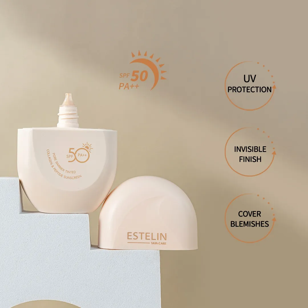 Estelin Pore Barrier Tinted Collagen & Peptide Sunscreen 60g - Image 5