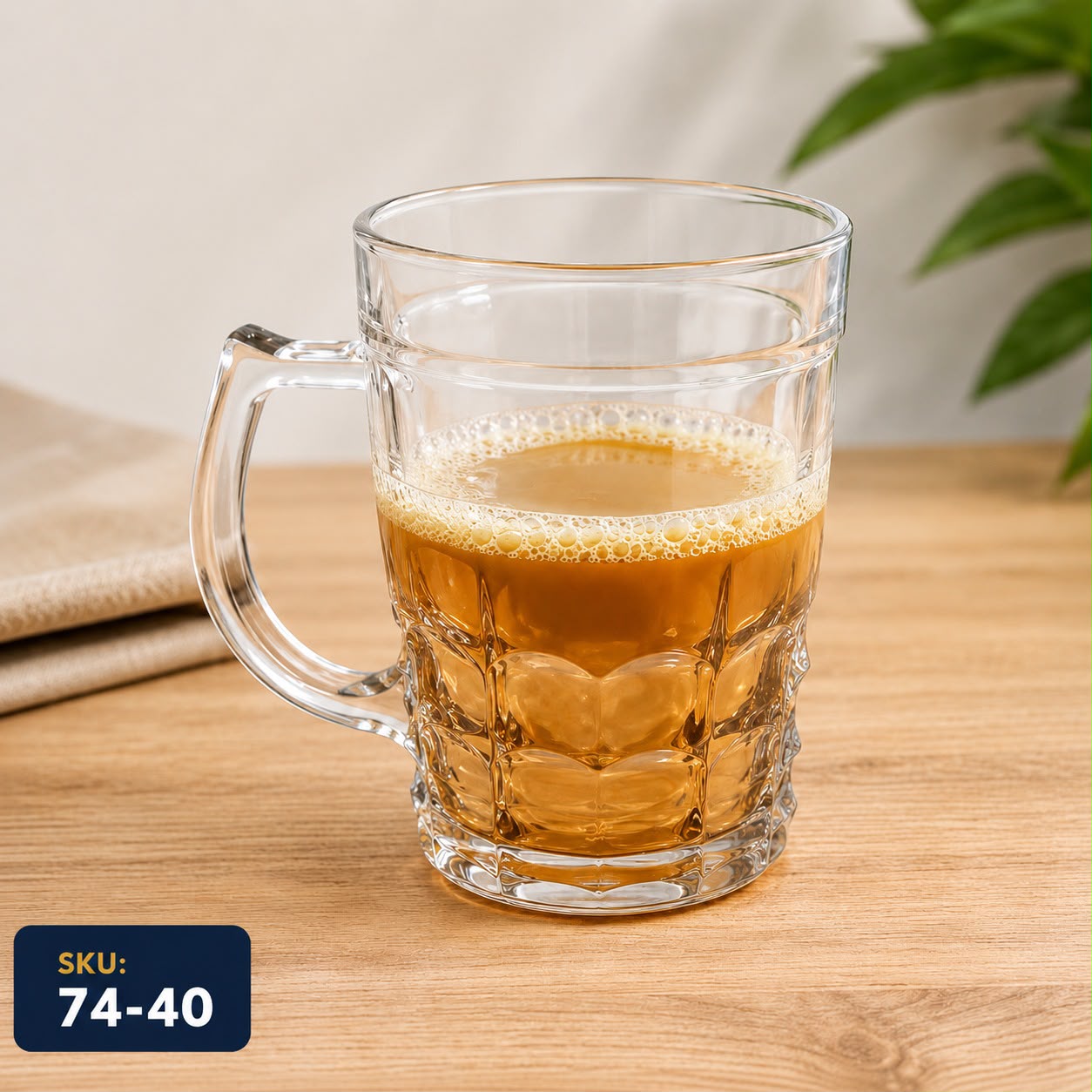 Classic Textured Glass Mug 74-40: