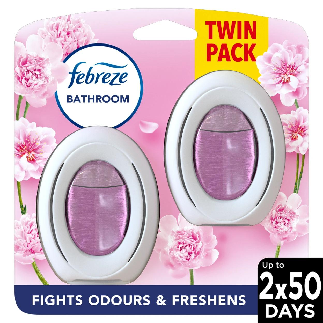 Febreze Bathroom Air Freshener, Blossom & Breeze, 2 per Pack