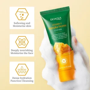 BIOAQUA Honey and Vitamin E Moisturizing Acne facial cleanser 100g