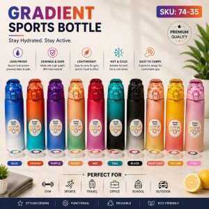 Good Things Take Time Gradient Sports Water Bottles: