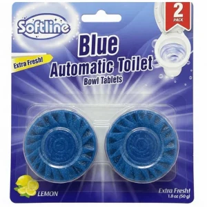 Softline Blue Automatic Toilet Bowl Cleaner โ Lemon Scent 2 's | (Made in Turkey: