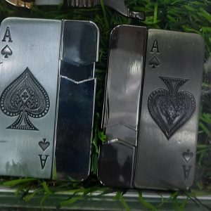 Refillable Metal Side Slider tash Print Windproof Jet Flame Pocket Lighter
