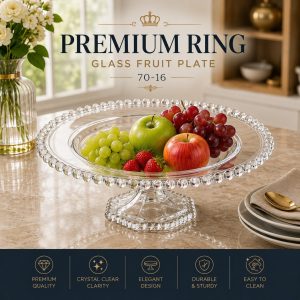 Premium Ring Glass Fruit Plate (Model 70-16)