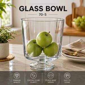 ย 128oz Classic Glass Trifle Serving Bowlย (Model 70--5):