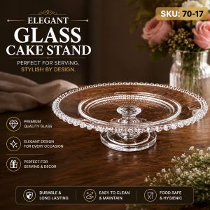 Elegant Footed Glass Cake Stand (Model 70-4):
