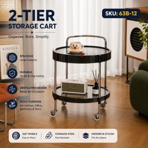 Multi Purpose 2-Tier Storage Cart (SKU: 63B-12)