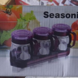 3-Piece Glass Seasoning Box Set