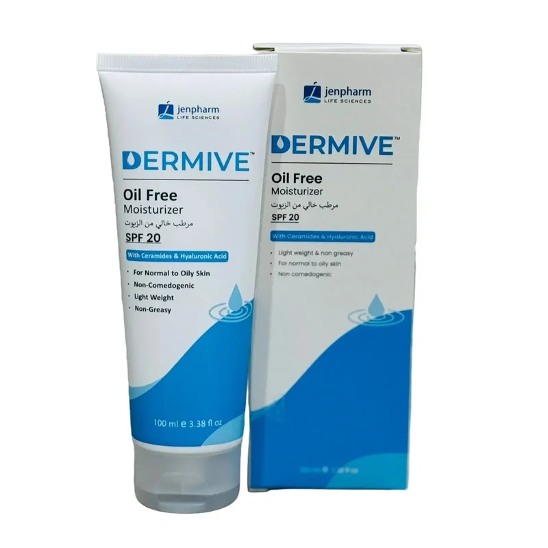 Dermive Oil-Free Moisturizer — Ceramides + Hyaluronic Acid + SPF 20 — 100ml - Image 3