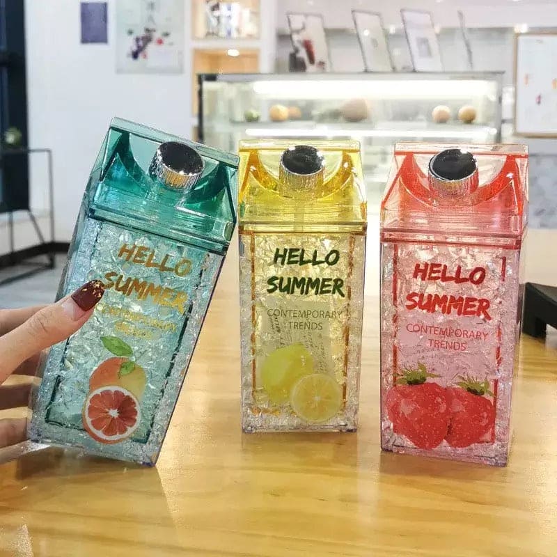 Hello Summer Water Bottle, Double Straw Cold Drink Cup For Kids(Limited Stock) - Image 4