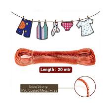 20 Meter Nylon PVC Laundry Rope - Durable, Flexible, Ideal for Home & Travel