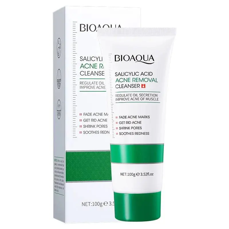 BIOAQUA Salicylic Acid Facial Cleanser for Acne & Oily Skin 100g - Image 5